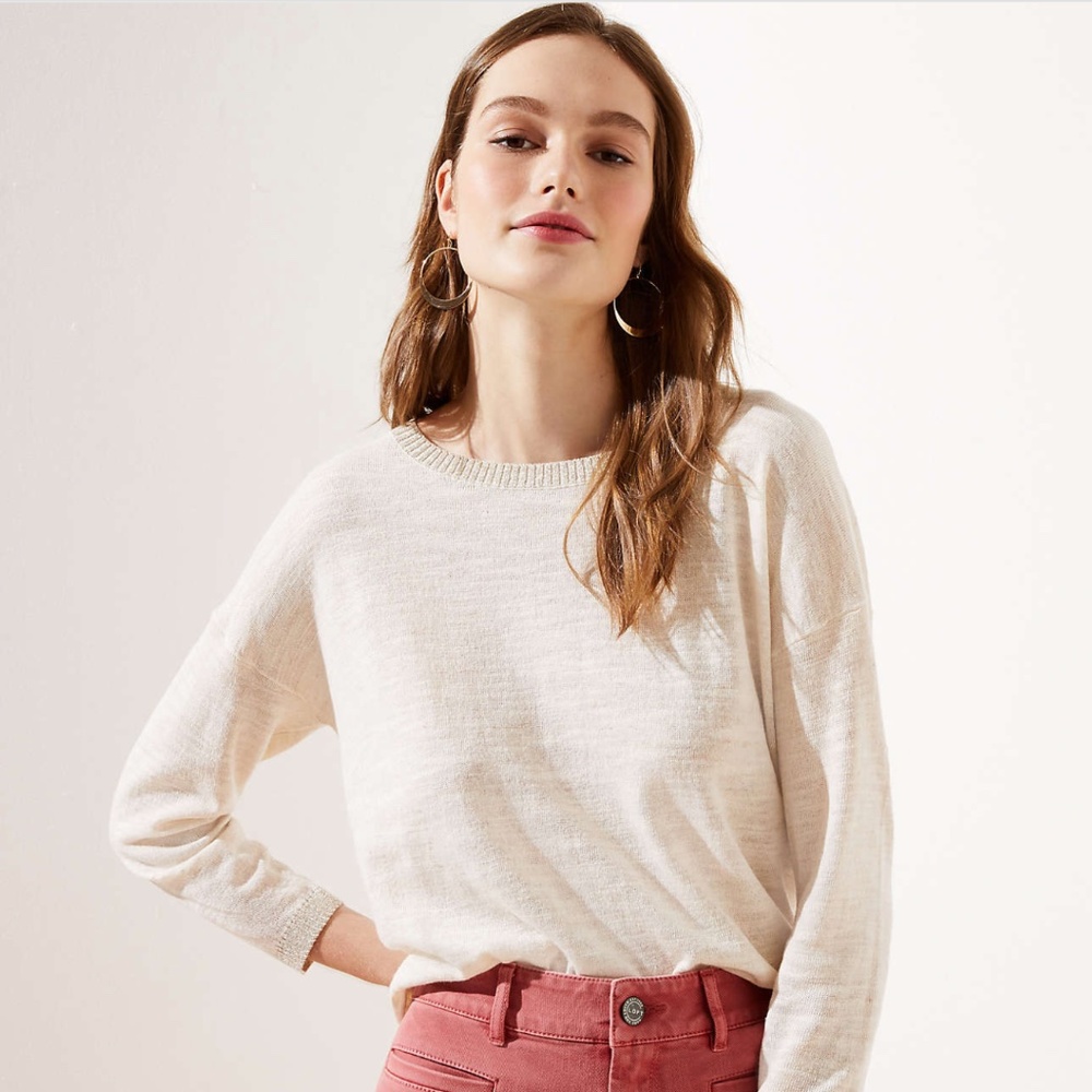 SHIMMER 3/4 SLEEVE SWEATER